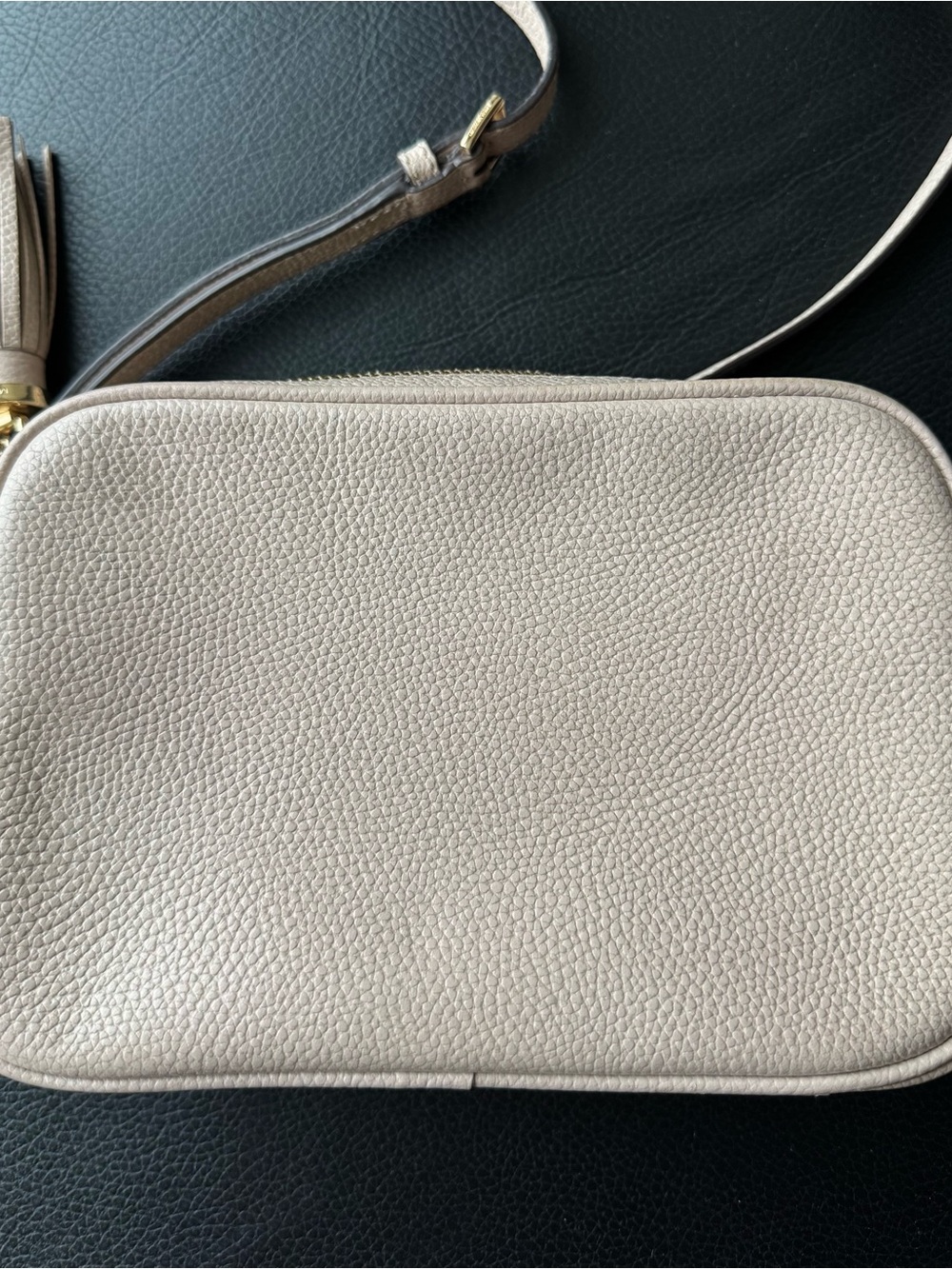 Michael Kors Pebbled Leather Crossbody in Light Beige with Gold Hardware - Picture 2 of 9
